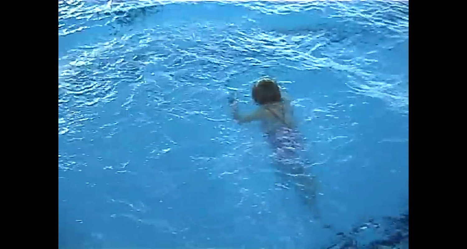 21-month-old baby swimming