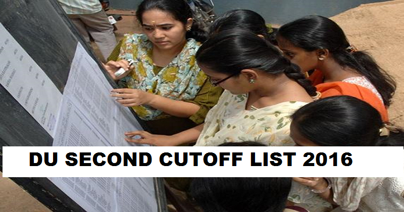 Delhi University Second Cutoff List 2016 Declared @ du.ac.in