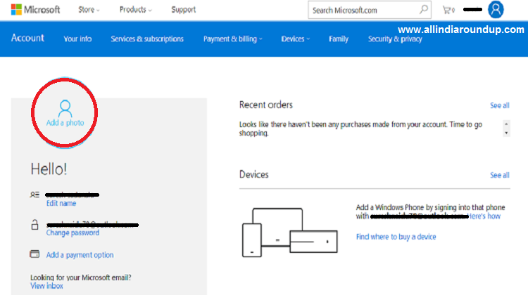 hotmail my account