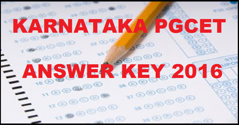 Karnataka PGCET Answer Key 2016 With Cutoff Marks @ kea.kar.nic.in
