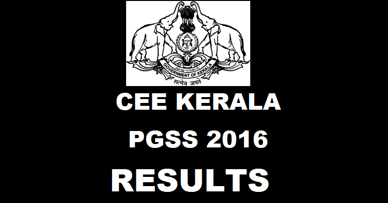 Kerala PGSS Results 2016 For PG Super Specialty Entrance Exam Declared @ www.cee-kerala.org