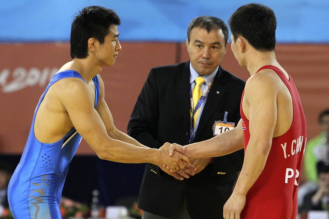 Handshake during sports