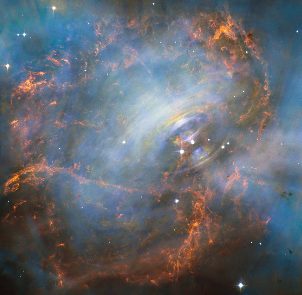 NASA's Hubble Captures The Beating Heart Of The Crab Nebula
