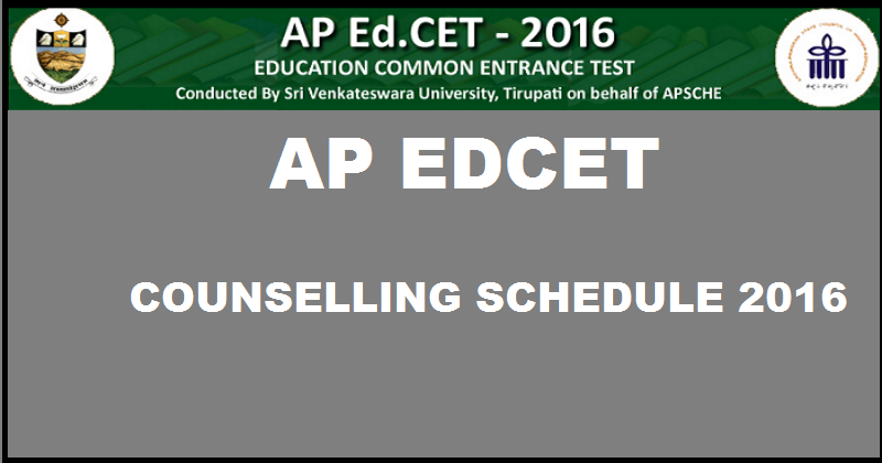 AP EDCET New Counselling Schedule 2016| AP EdCET Counselling Dates @ www.apedcet.org