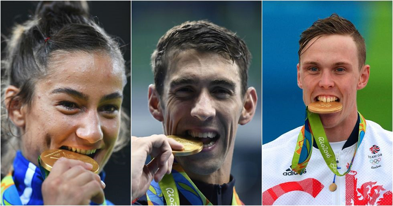 Here's Why Olympians Bite Their Medals After Winning (9)