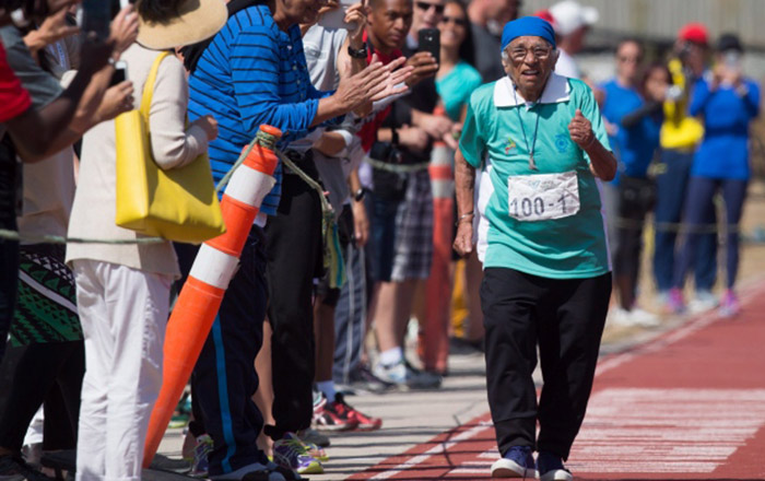 India's 100-year-old runner inspires at Masters Games2