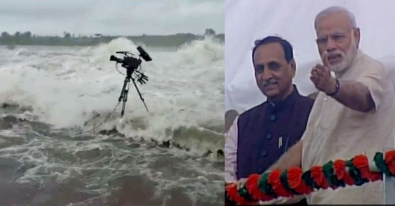 Narendra Modi saves cameramen