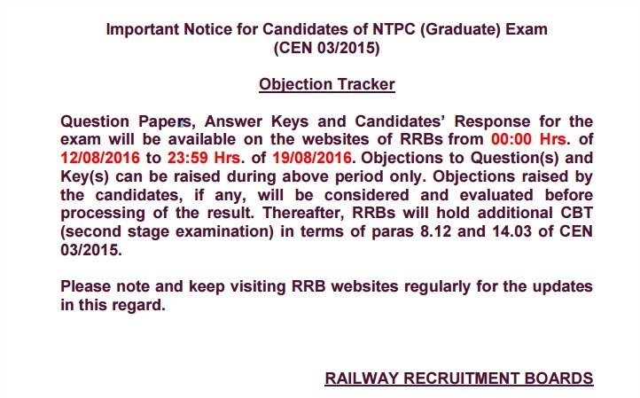 Important Notice For Candidates Of NTPC