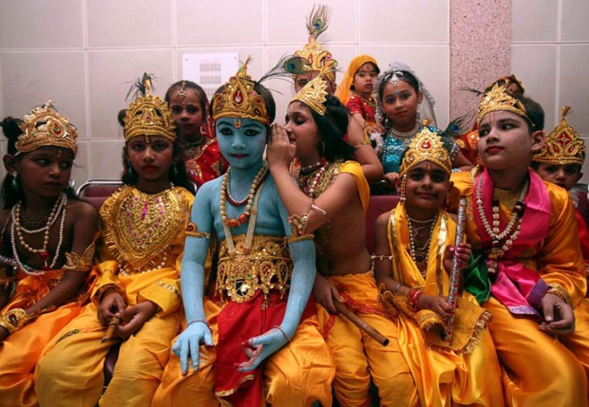 Sri Krishna Janmashtami 2015 kids dresses as krishna images