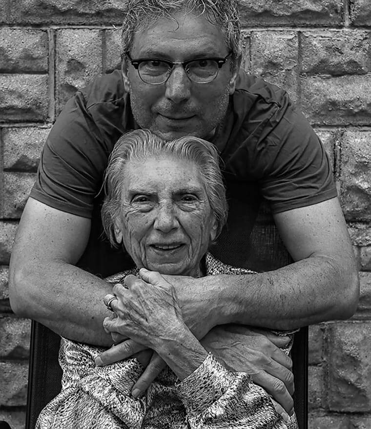 Tony Luciani with his mother