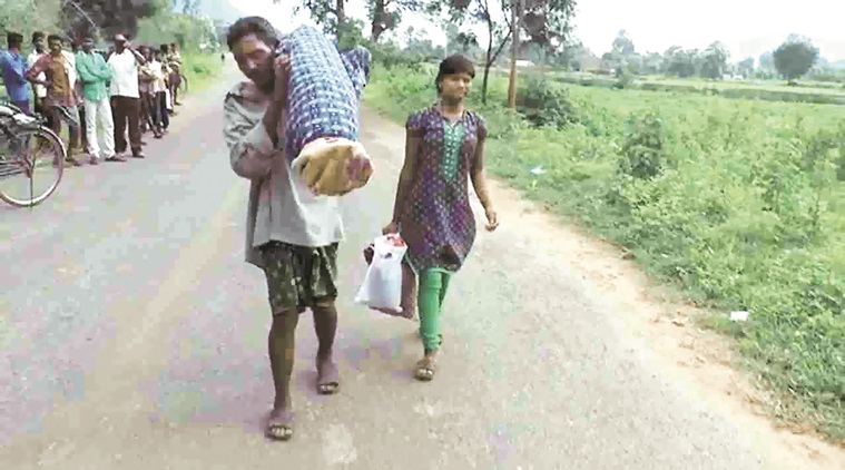 Odisha man walks 10km carrying wife's body
