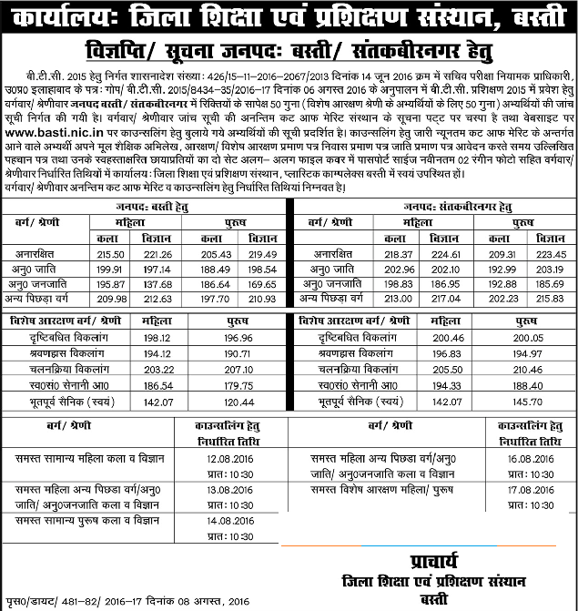 btc counselling schedule