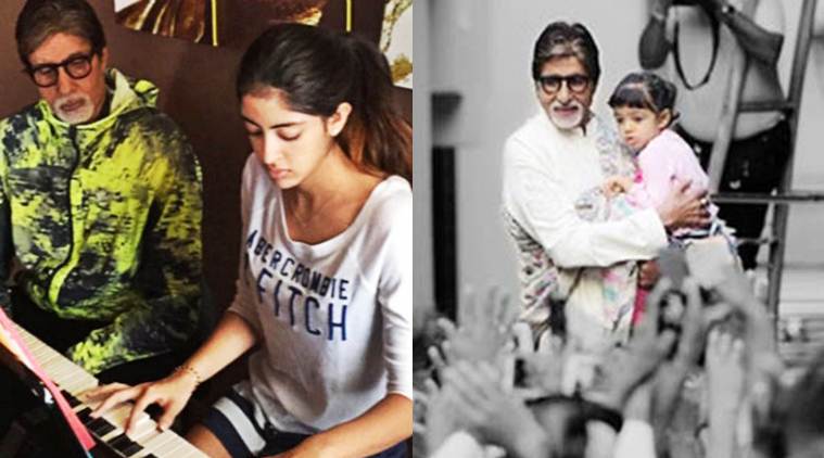 amitabh with his grandaughters