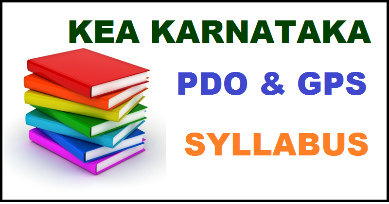 KEA Karnataka PDO & GPS Grade I Syllabus Exam Pattern Download PDF Here