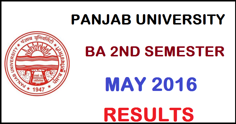 Panjab University BA 2nd Sem May Results 2016 Declared @ results.puchd.ac.in