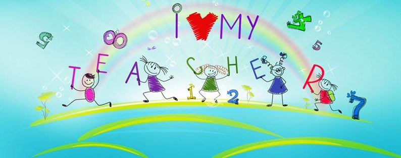 Happy Teachers Day 2015 Facebook Cover pic with kids
