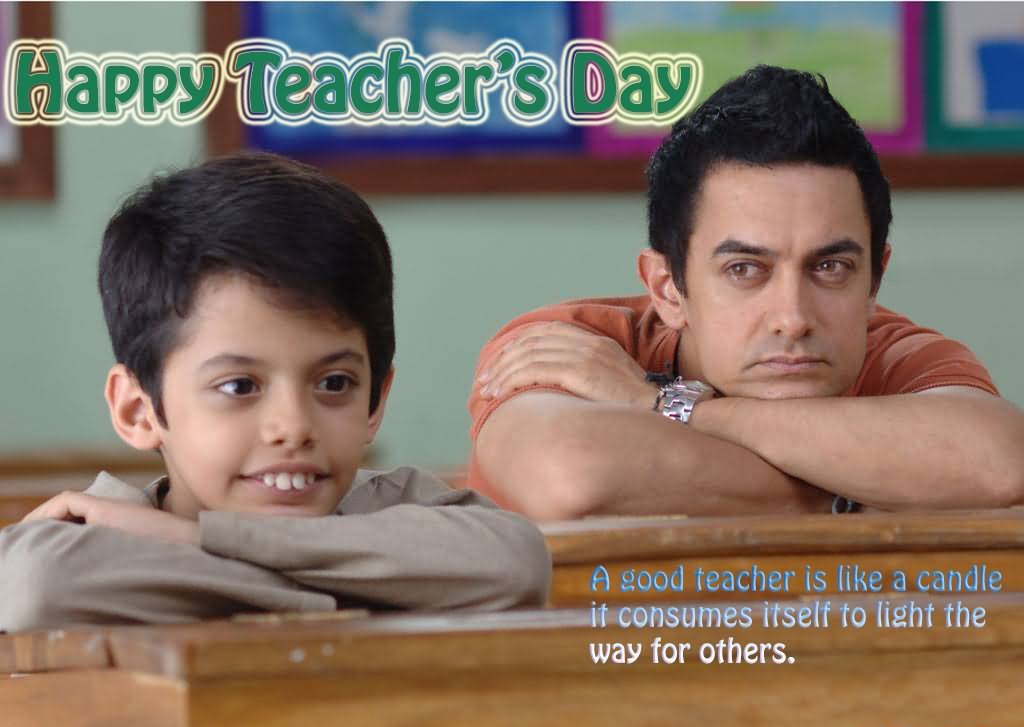 Happy Teachers Day 2015 Image of Aamir khan in Thare Zameen Par