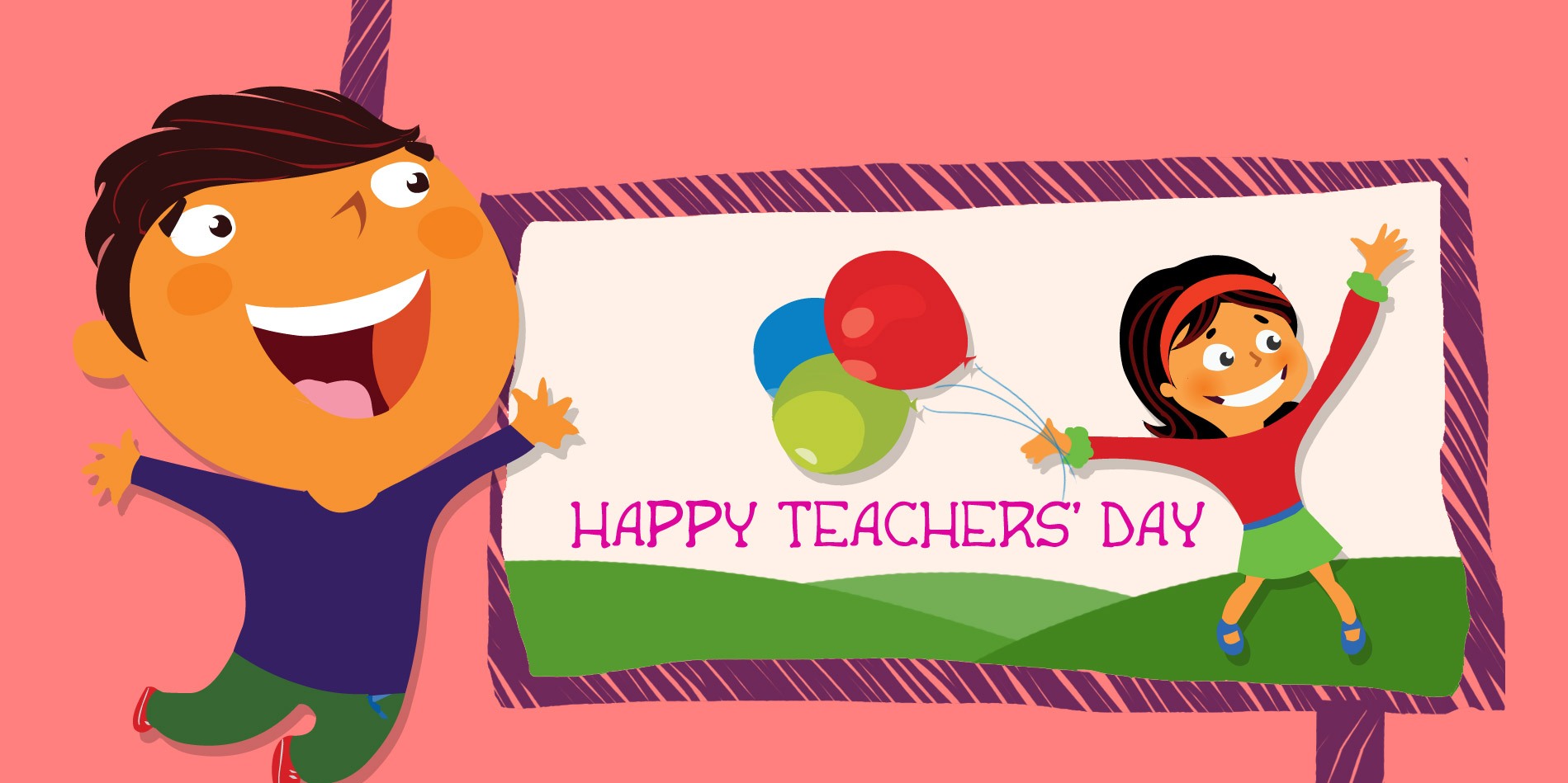 Happy Teachers Day 2015 Wallpaper with kids for desktop