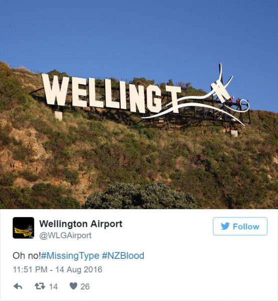 Wellington drops letter O