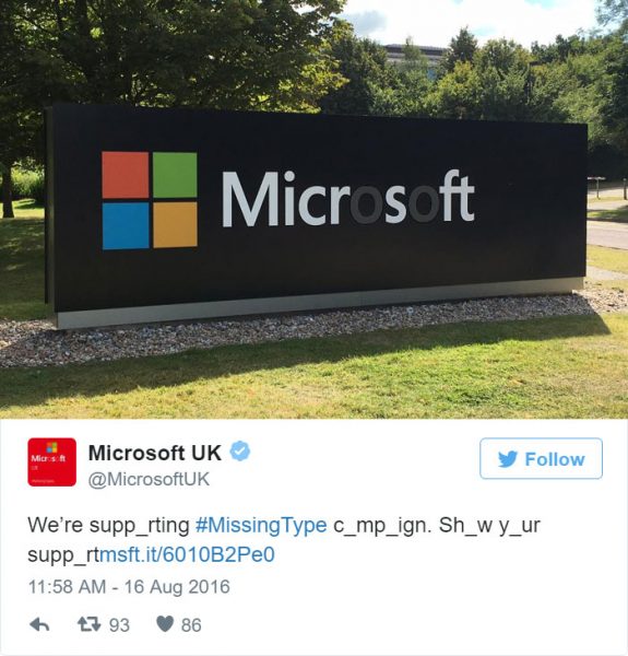 Microsoft drops letter O