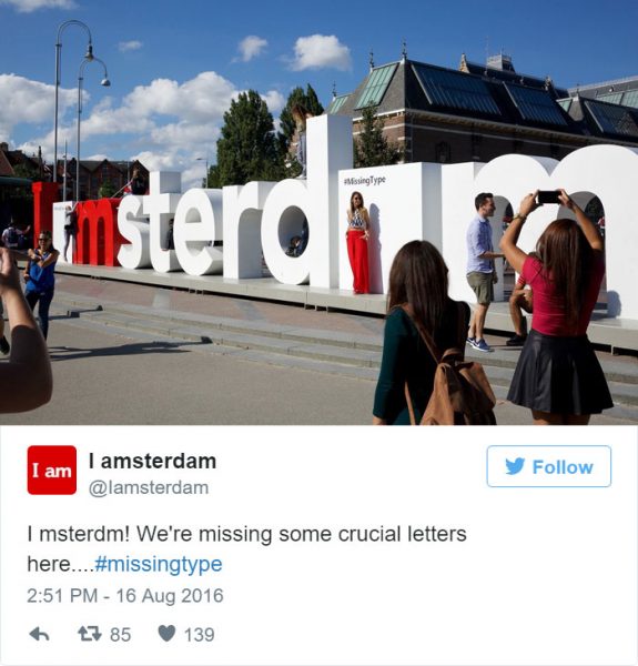 Amsterdam drops letter A