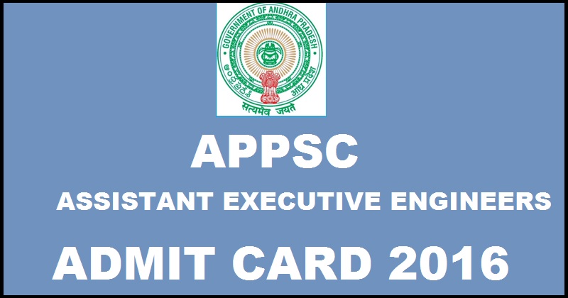 APPSC AEE Admit Card 2016 Hall Ticket Download @ www.psc.ap.gov.in Soon