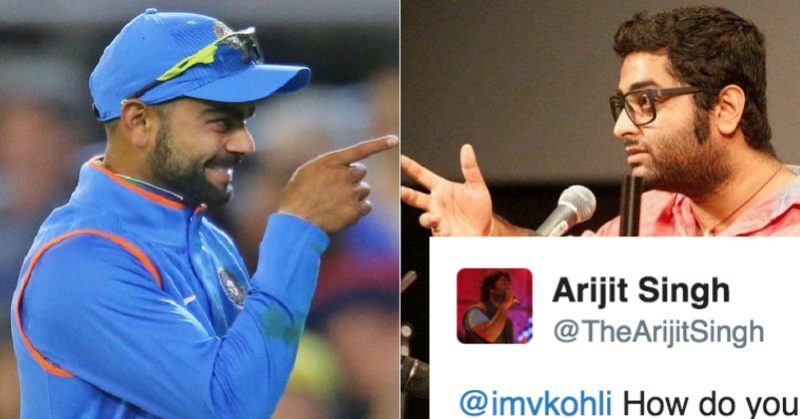 Bowled Over By Virat Kohli's Performance, Arijit Singh Has A Special  Question For Virat Kohli