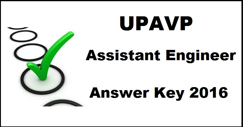 UPAVP Assistant Engineer AE Answer Key 2016 Cutoff Marks For 30th Nov Exam