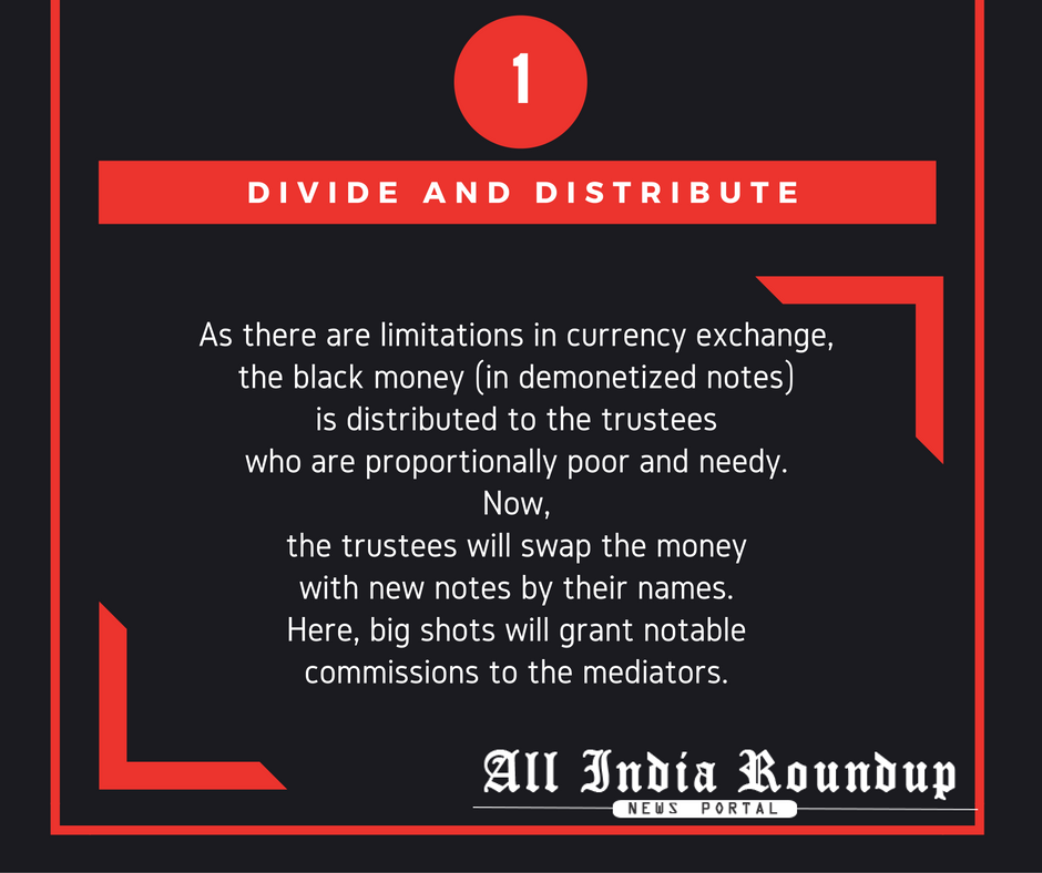 Divide and Distribute demonetized money