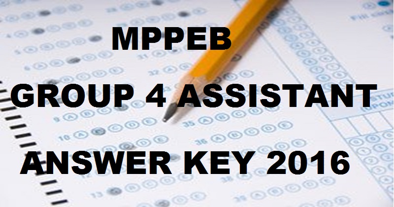 MP Vyapam Group 4 Answer Key 2016 For Steno ARI Assistant Grade III 18th Dec Exam