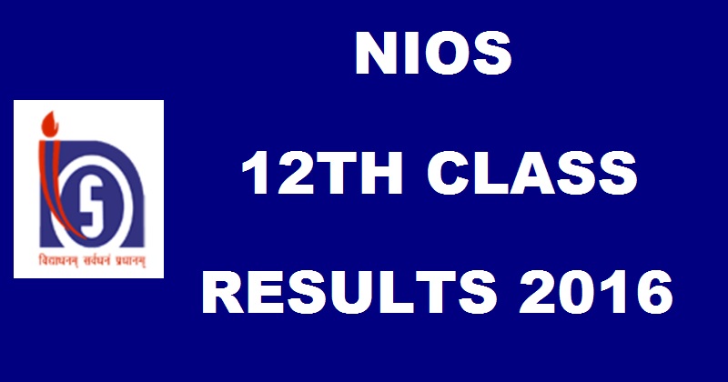 NIOS 12th Class October Results 2016 Declared @ www.nios.ac.in