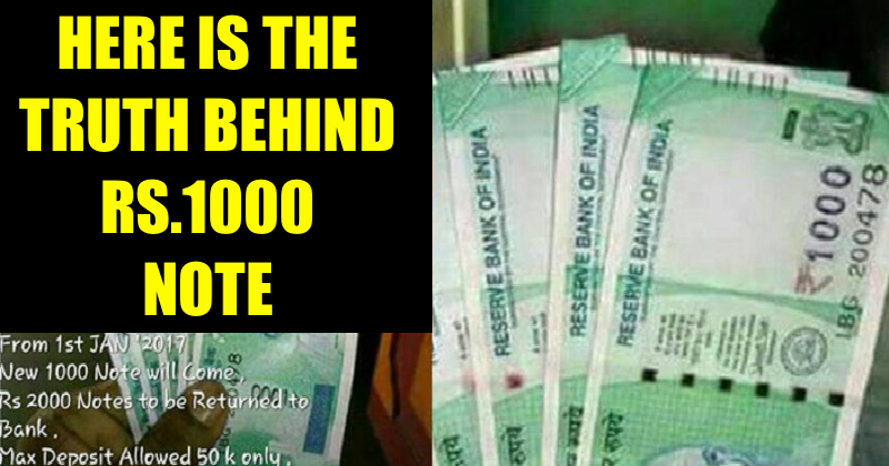 Rs1000 New Note Picture Goes Viral On Whatsapp Here Is The Real Truth Behind New Green Coloured Rs 1000 Note