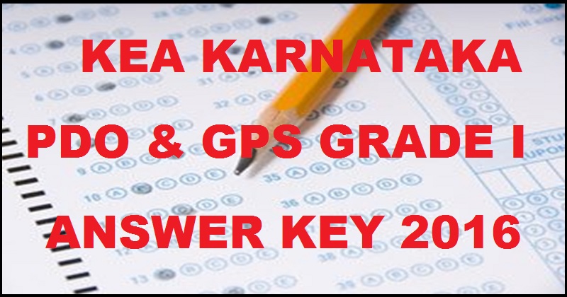 Karnataka PDO GPS Grade 1 Answer Key 2016 Cutoff Marks For Panchayath Development Officer 29th Jan Exam