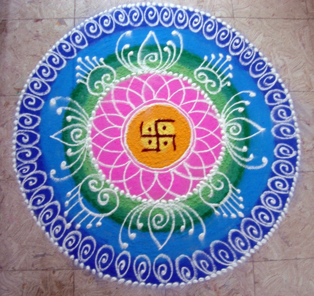 Simple Rangoli Designs for makara Sankranthi