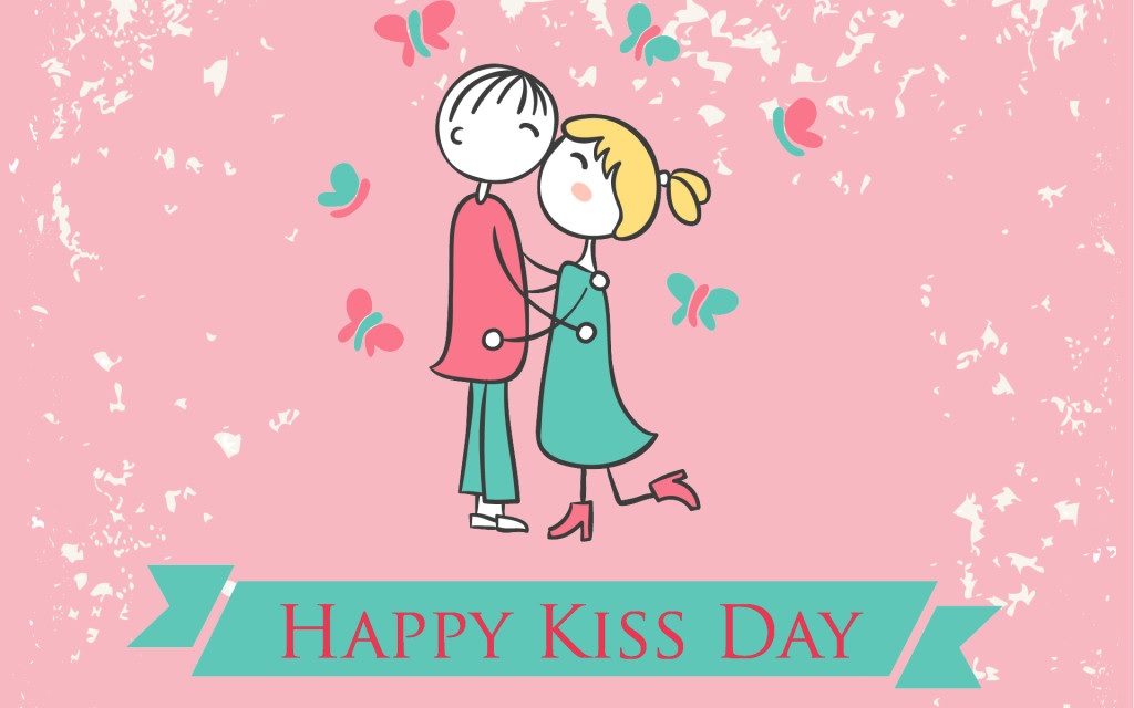happy kiss day 3d images