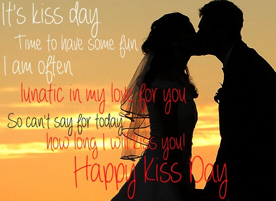 kiss day quotes sms wishes