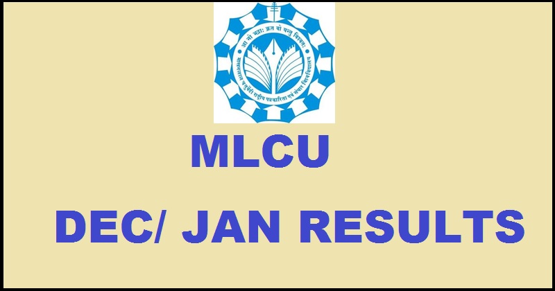 MLCU Results December/ January 2016 Declared @ mcu.ac.in