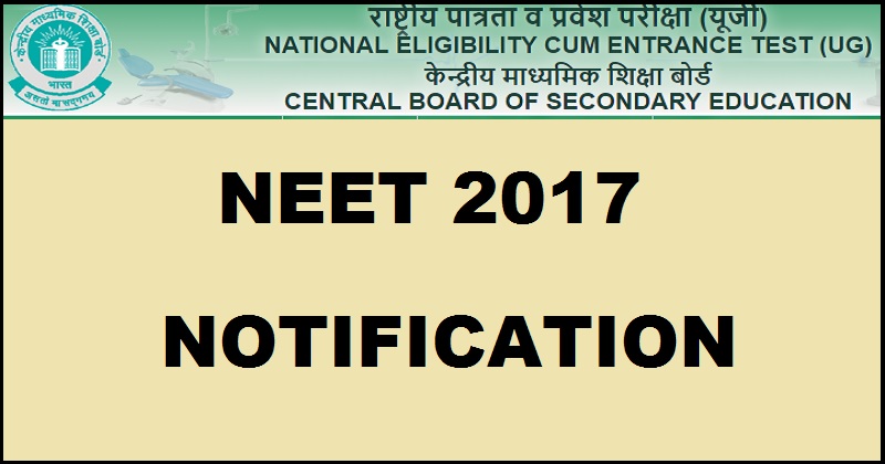 NEET 2017: Apply Online @ cbseneet.nic.in & Check Important Dates Exam Pattern