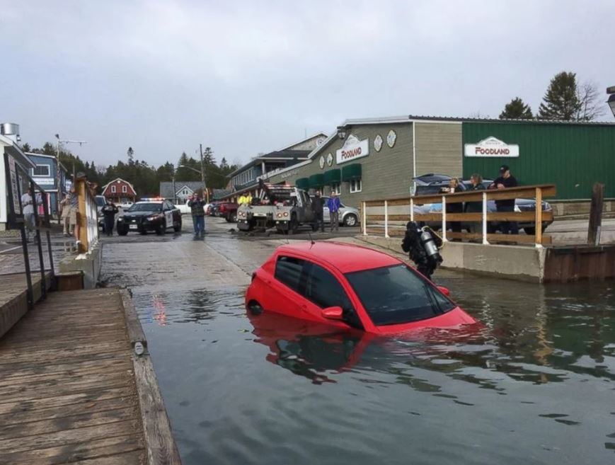 Woman Drives Her Car Into A Lake Because Her GPS Said So.