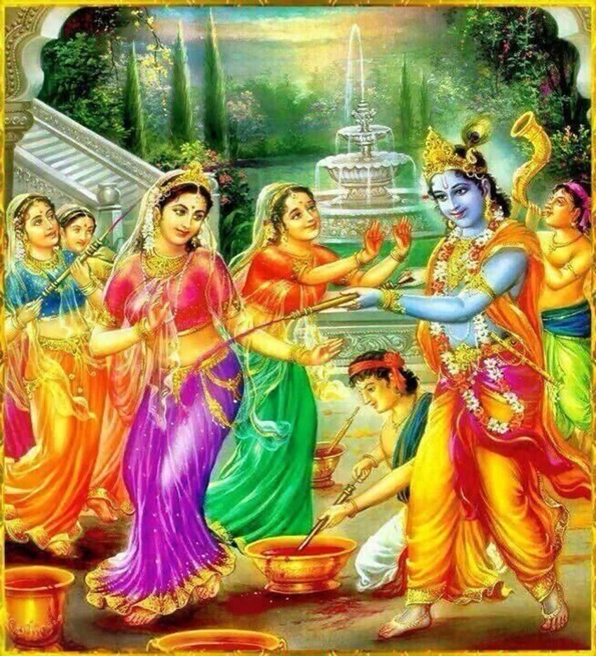 radha krishna holi image