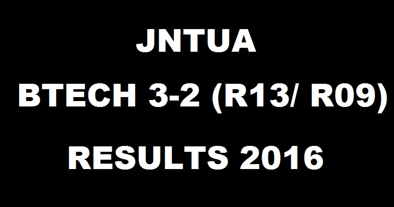 manabadi.com: JNTUA BTech 3-2 Result Dec 2016 Declared For Regular/ Supply R13 R09 @ jntua.ac.in