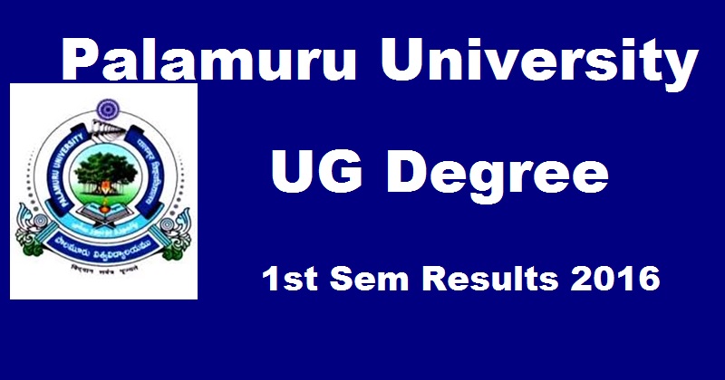 Palamuru University PU Degree UG 1st Year 1st Sem Results Dec 2016 For BA BSc BCom To Be Declared @ www.palamuruuniversity.com Soon