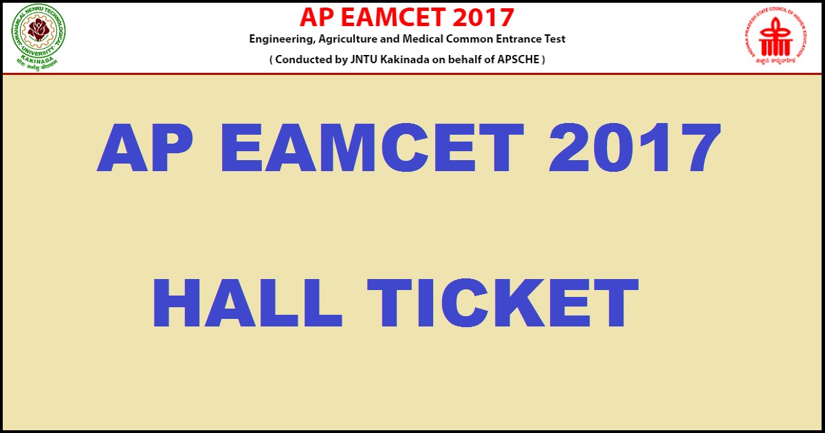 AP EAMCET 2017 Hall Ticket Admit Card Released @ Sche.ap.gov.in ...