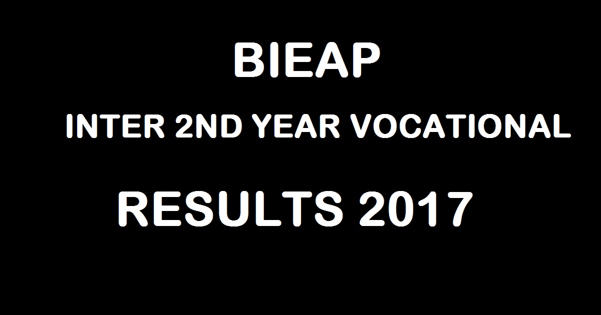 BIE AP Inter 2nd Year Result 2017 For Vocational Bridge Course Declared @ bieap.gov.in