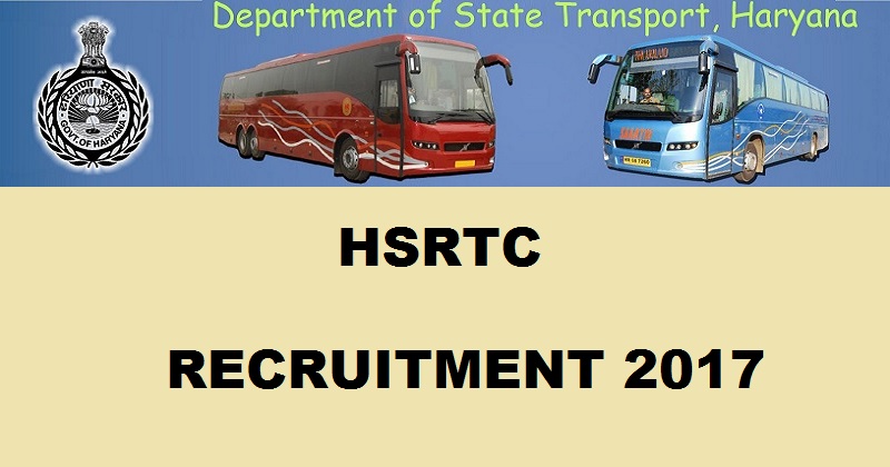 Haryana State Road Transport Recruitment 2017 For Helper & Storeman Posts Download Application Form Here