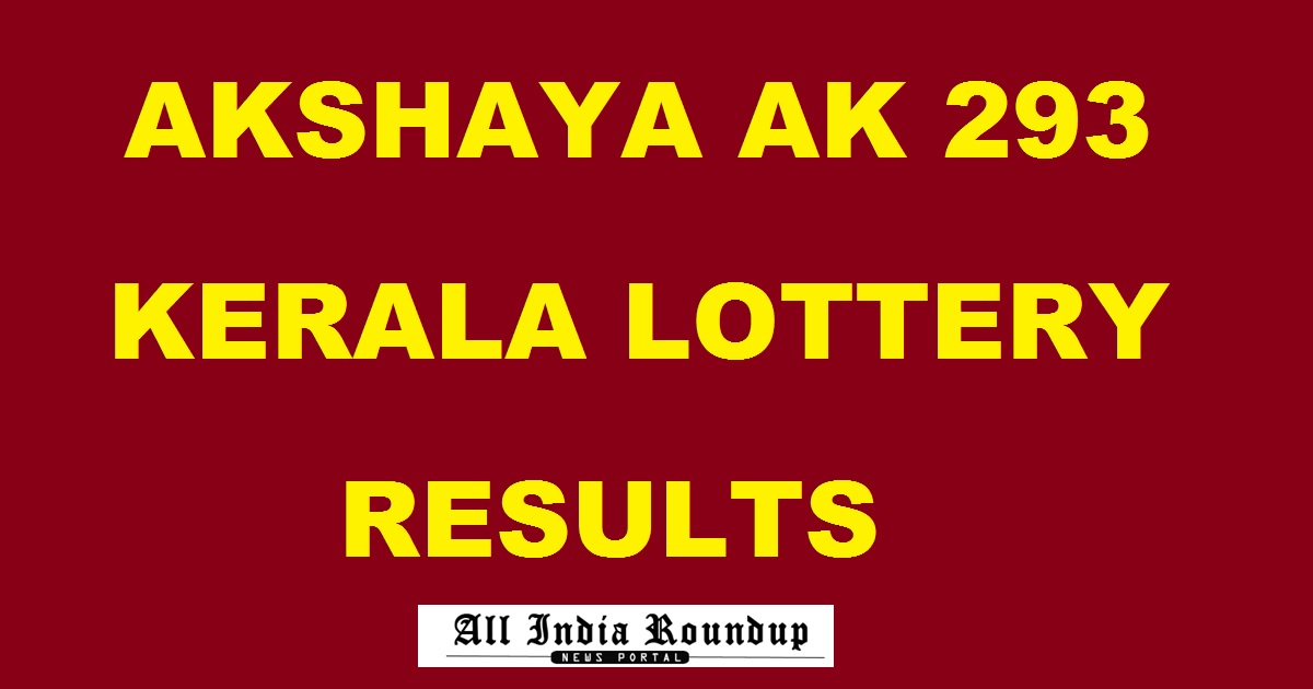 Akshaya AK 293 Lottery Results Today - Kerala Lottery Results Live 17/05/2017 Akshaya AK 293 Result 