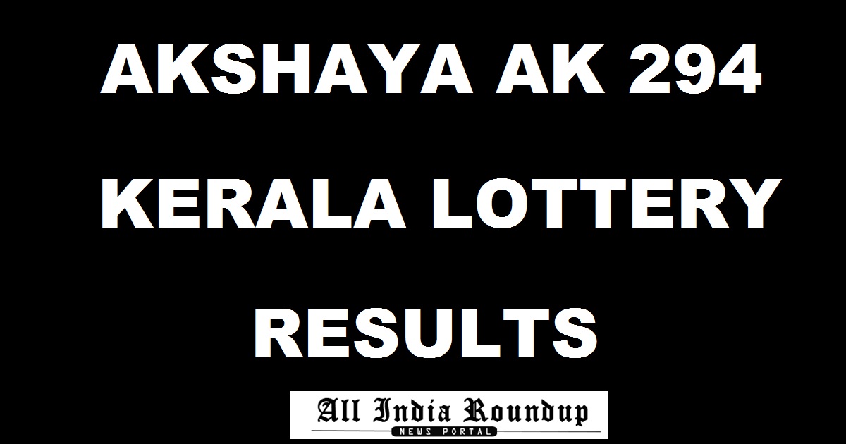 Akshaya Lottery AK 294 Results