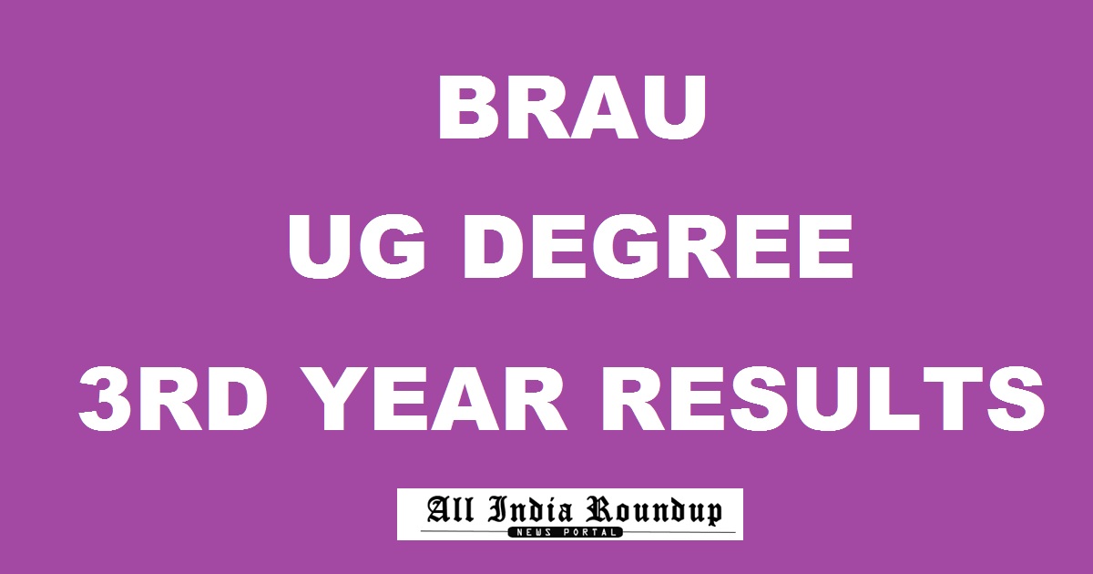 BRAU UG Degree 3rd Year Results March 2017 Declared @ www.brau.edu.in - B.R Ambedkar University Degree Results