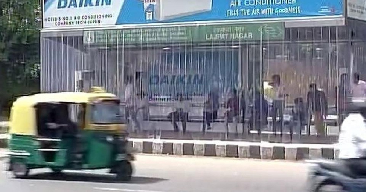 First AC Bus Stop in Delhi