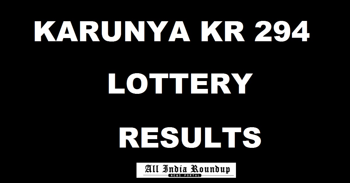 Karunya Lottery KR 294 Results